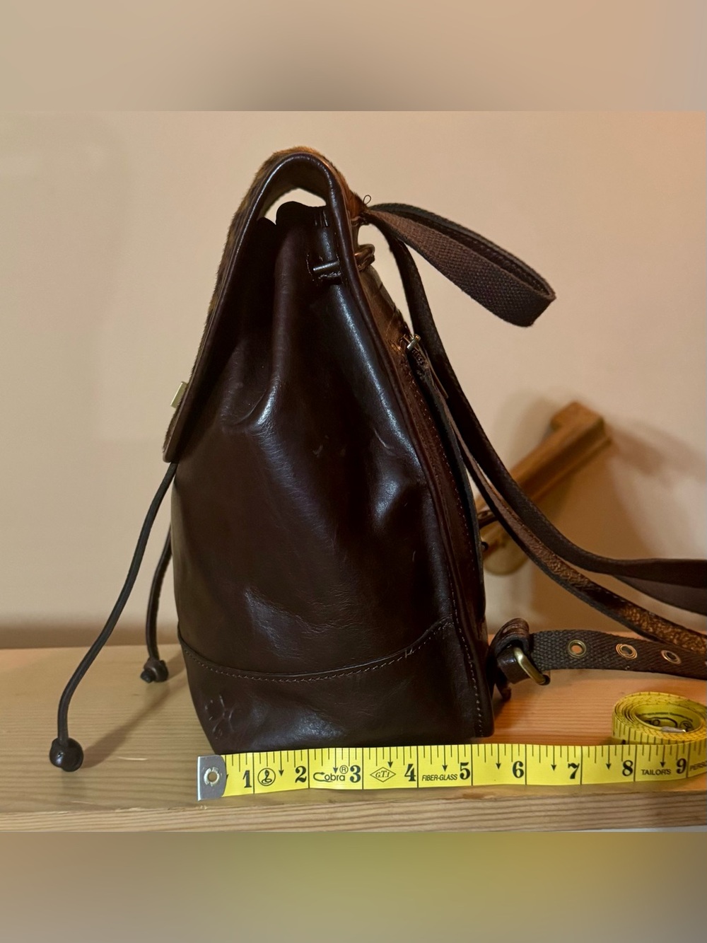 Patricia Nash Leopard Haircalf Leather Backpack | Rare Discontinued | NWT - Picture 4 of 15
